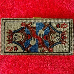 Rhinestone clutch. Queen hearts.